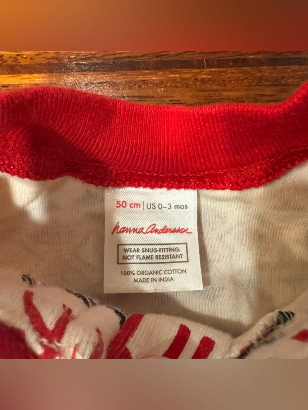 Hanna Andersson Holiday Dear Deer Baby Zip Sleeper size 50 0-3 months